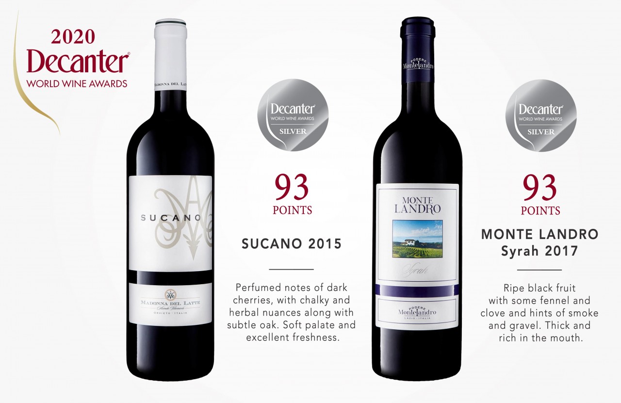 Silver medals from the prestigious "Decanter"